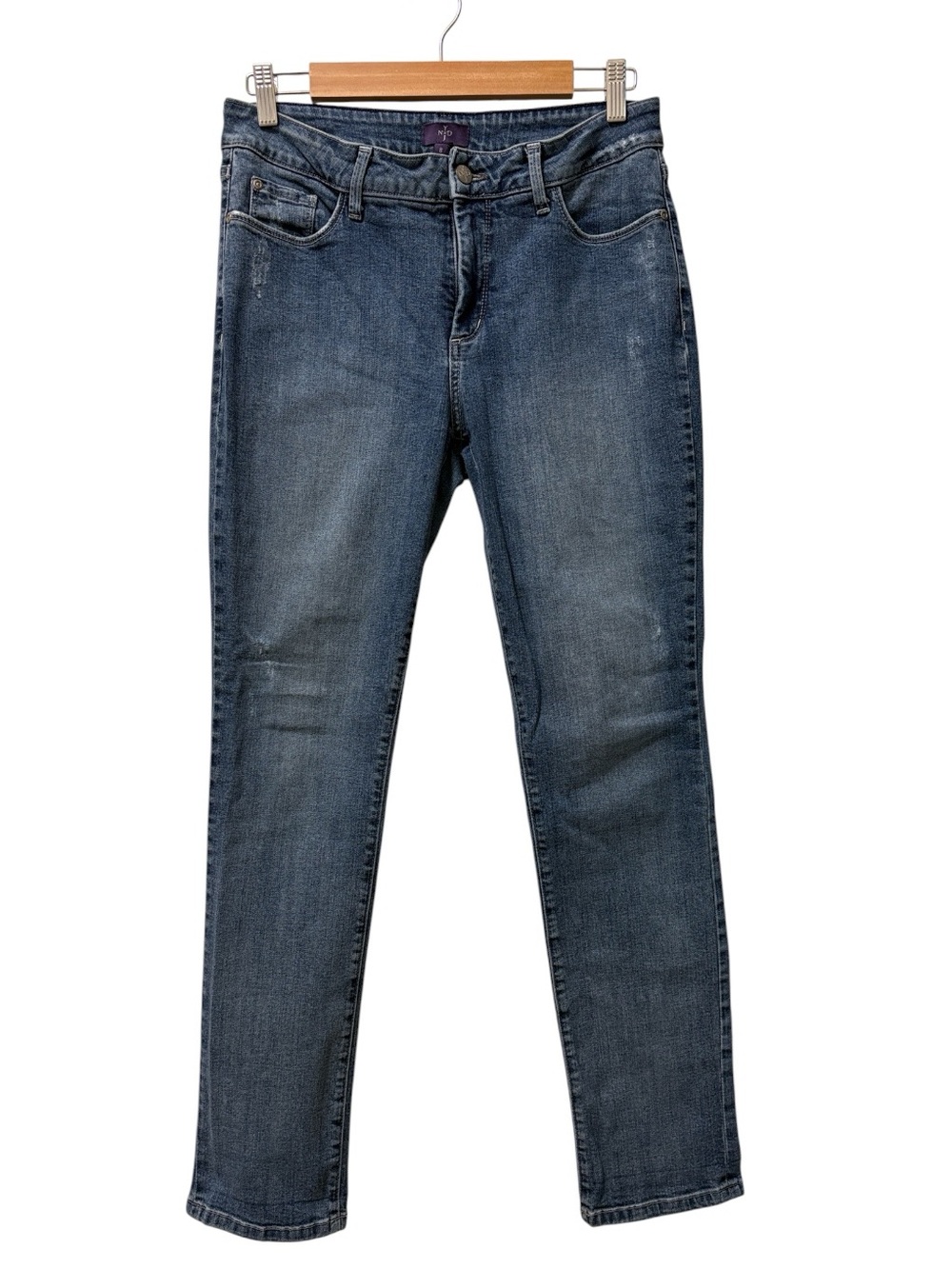 NYDJ Women's Boyfriend Jeans in Medium Blue Wash, Size 8,  Made in USA